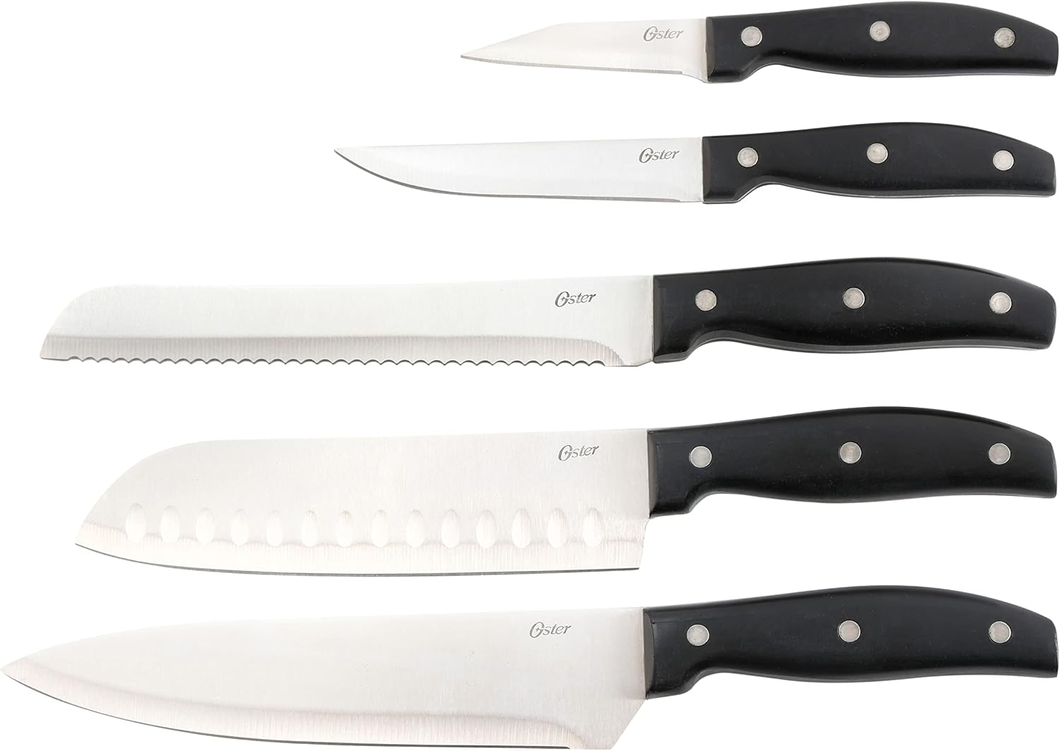 Oster Granger 14 Piece Stainless Steel Cutlery Set W/Wood Block Oster Granger 14 Piece Stainless Steel Cutlery Set W/Wood Block
